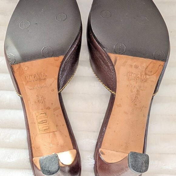 Prada Leather Sandals 37.5 - Picture 3 of 7